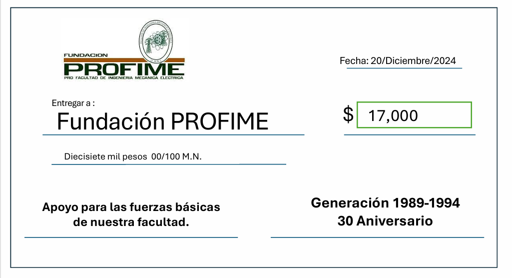 Cheque Generación 1989-1994