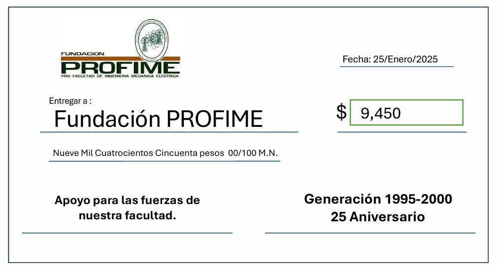 Cheque Generación 1995-2000